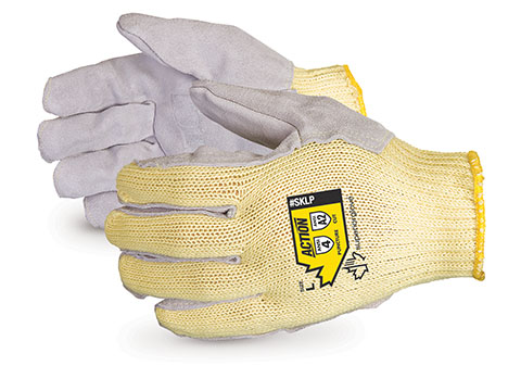 #SKLP - Superior Glove® Action™ Cut and Slash-Resistant Kevlar Knit Gloves with Leather Palms